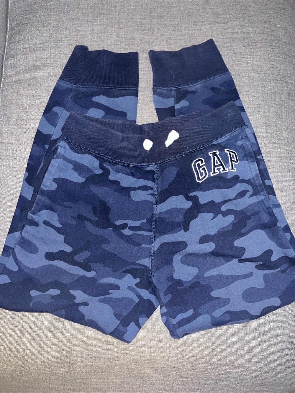 Boys Gap Blue Camo Joggers size XL